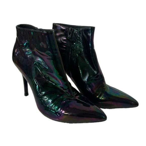 Stuart Weitzman Chrome Ankle Boots 7 - Picture 2 of 3
